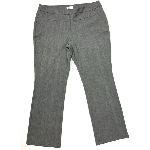 Elle Pants - Elle Gray Dress Pants Relaxed Stretch 16 (38Wx33L)